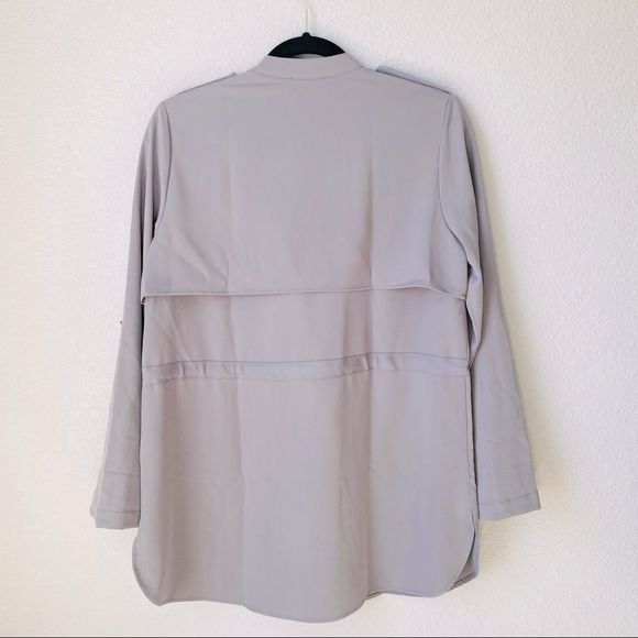 Pleione Roll Sleeve Drawstring Tie Waist Jacket S - Picture 3 of 9